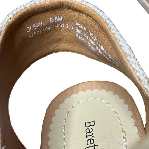 Baretraps Wm’s Sz 9.5 Black Ocean Closed Ankle Strap Toe Canvas Wedge Sandals - Picture 9 of 9